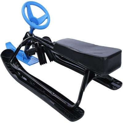 中国 Durable Ski Sled Slider Board with Flywheel Winter Wide-Track Ski Board Retractable Pull Rope Holds Two Children or One Teenager 販売のため