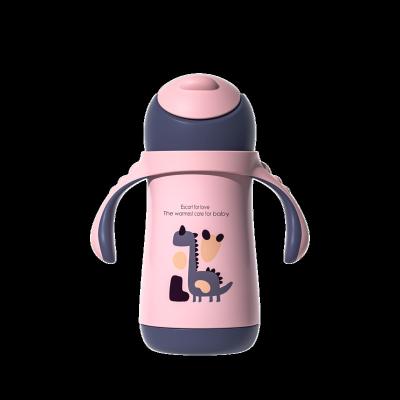 China BPA Free Stain Goods Stainless Steel Baby Bottle Sippy Cups Cute Nipple Silicone Baby Bottle for sale