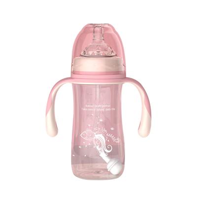 China Hot Selling BPA Free High Quality Portable Baby Sippy Cup Variable Flow Easy Carrying Baby Bottle for sale