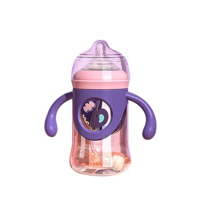 China Hot Sale New Design BPA Feeding Bottle Fashion Wide Diameter High Quality Newborn Silicone Baby Bottle Free Hot Selling Bottle for sale