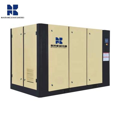 China OEM Lubricated Service Supplied Level 75kw Low Noise Two Stage Compression Air Screw Compressor Machine NB: 8bar for sale