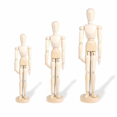 China Arts Drawing 12 Inch Comic Wooden Model 12 Inch Idiot 30cm Sketch Puppet Joint Doll Wooden Hand for sale