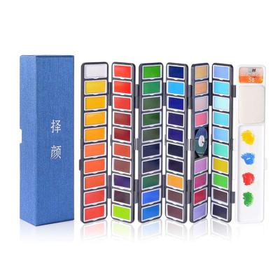 China New High Quality Portable Solid Watercolor Paint Set 18/38/58 Superior Washable for sale