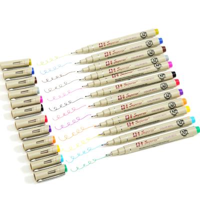 China Fine Liner Colored Drawing Pen For Office, 12 Color Brand Set Drawing Pen for sale