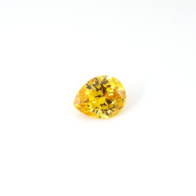 China Color Set Or Fire Retail Price Zircon Gemstones Pear Yellow 5a Zircon Stone for sale