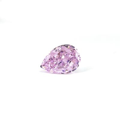 China Color Game or Fire Grade 5A CZ Zircon Stone Pink Pear Ice Cut Zircon Stones Loose Zircon for sale