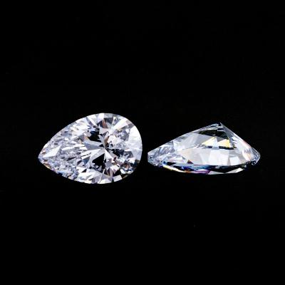 China Fire Retail Price Retail Price Zircon Gemstones Pear Zircon 5a Zirconia Color Or White Stone for sale