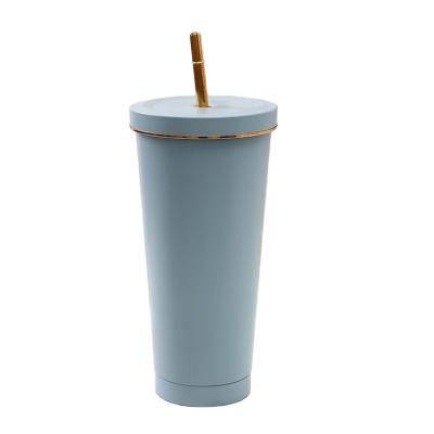 China Coffee. Tea. Beer. Large Capacity Water Cup Double Wall Vacuum With Straw And Lid for sale