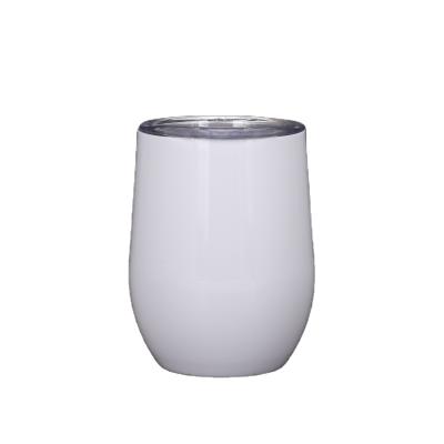 China CLASSIC 12 Oz Sparkle Stainless Steel Wine Glass Sublimation Empty Wine Tumbler For DIY Printing for sale