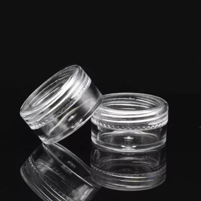 China Personal Care 2.5g 10g 15g 20g 2.5ml 2.5g 3ml 3g 5ml 5 gram 20ml 15ml 30g 30ml 10ml Personal Care Sample Makeup Jar PS Clear Plastic Container Ja for sale