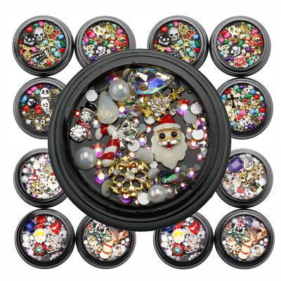 China Shiny Halloween Nail Accessories Rhinestone Nails Accessories In Europe And America Halloween Manicure for sale