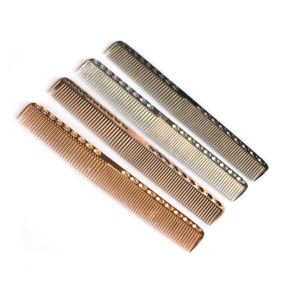 China Environmentally Friendly Barber Hairdressing Salon Accessories Anti Static Hair Cutting Aluminum Comb for sale