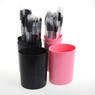 China Angular Blush Custom Logo12pcs Private Label Makeup Brushes Make Up Brush Kit Pink for sale