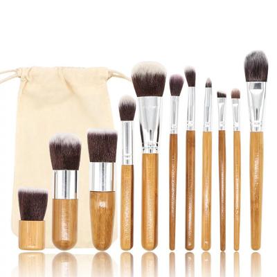 China Angular Blush 2019 Cosmetic Accessories 11 Pcs Eyeshadow Makeup Brush Set For Women for sale