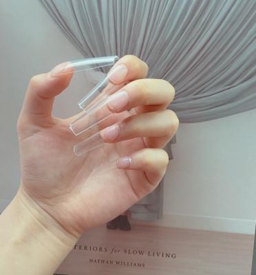 China Professional New Product French Soft Artificial Finger Gel Nail Tips C Curve Acrylic Nail Tips With Full Cover for sale