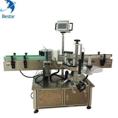 China Food Round Plastic Bottle One Or Two Sticker Full Automatic Positioning Labeling Labeling Machine for sale