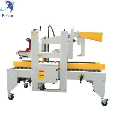 China High Speed ​​Food Milk Crate Carton Box Sealing Band Sealer Machine With Top Fins Folding Packing Machine for sale