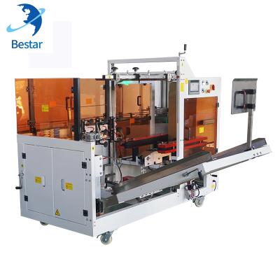 China Full Automatic Food Carton Case Erector Machinery Packers Box Sealing Machine With Bottom Strip Sealing for sale