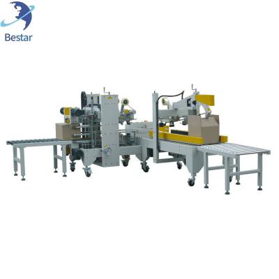 China Automatic Folded Packing Food Adhesive Tape Carton Box Seal Folding Liner Machine for sale