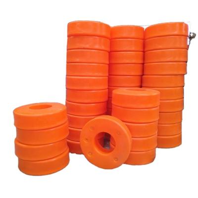 China Marine Rotational Molded Floater PE Floating Ring Barrier For Water Dredging Navigation for sale