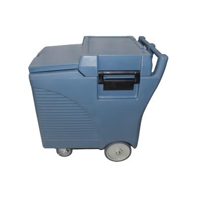 China Wedding Caterers Transport Ice Cart Restaurant Equipment Insulated Ice Cube Storage Cart With Sliding Lid Te koop