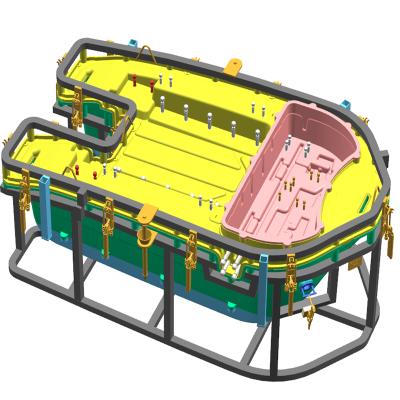 China Economical Rotomolded Boat Molds Rotomolding Boat Vessel Plastic Rotating Roto Mold zu verkaufen