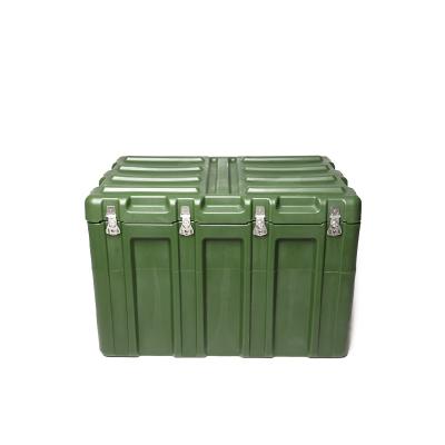 China Factory supply custom made PE plastic rotomolded tool box military waterproof black shockproof dustproof shockproof box for sale