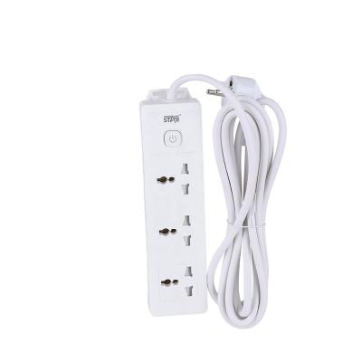 China Residential/General Purpose ST-4024 110V-250V 50/60Hz 10A/2500W Copper Connected One Switch Control Three Ports Power Socket To Security Door for sale