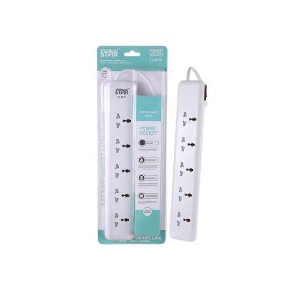 China Fireproof PC devoice GAIN STAR ST-4019 5 Switched Universal Power Strip Plug Extension Electrical Outlet With Cable for sale