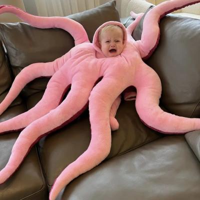 China Hot Selling Octopus Plush Toy Cute Halloween Children's Day Party Gift Giant Pink Octopus Plush Hood Christmas Christmas for sale