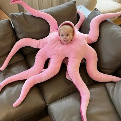 China New Style Cute Funny Net Red Plush Dress Octopus Baby Plush Toy Animal Pillow for sale