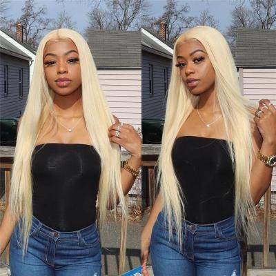 China Virgin Straight Wig 613 Lace Frontal Straight Transparent Cuticle Aligned Human Hair Virgin Brazilian Frontal Ladies HD Front Human Hair Cheap Wigs for sale