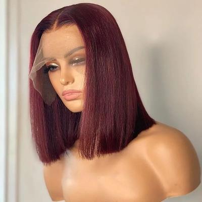 China Body Wave Ready To Ship Wigs 13x4 100% Virgin Colored 613 Human Hair 99j Wigs Lace Front Human Hair HD Brazilian Lace Frontal Wigs for sale