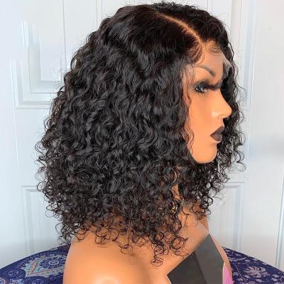 China Body Wave Cambodian Virgin Human Hair 100% Raw Unprocessed Short For Women Black Waves And Hd Transparent Lace Wig for sale