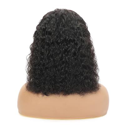 China 40inch gaeahair body water wave weaves and cap front virgin hd transparent full lace hair mixed wigs for sale