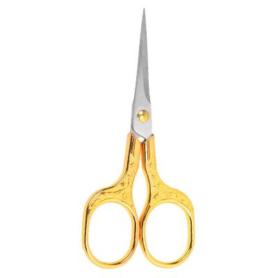 China Embroidery Vintage Gold Sewing Small Engraved Cut Scissors Fabric Embroidery Scissors for sale