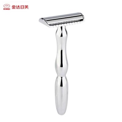 China Double Edge Safety Razor Stainless Steel Safety Razor Blades Single Blade Handle Long Double Shaving Razor For Men for sale