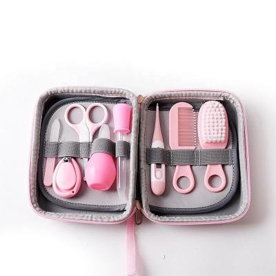 China Eco-freindly Baby Care Kit Pink 8pcs Luxury Baby Grooming Set Safety Nursing Healty Kit For Newborn for sale