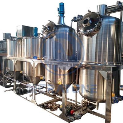 China Three-level Refining Carbon steel 9TPD palm oil machine refinery plant for sale