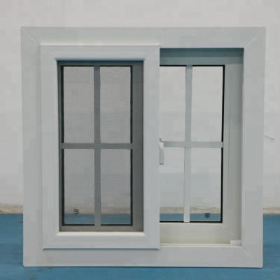 China PVC Folding Windows PVC Impact Windows Finestre Sliding Windows With Grille And Mesh for sale