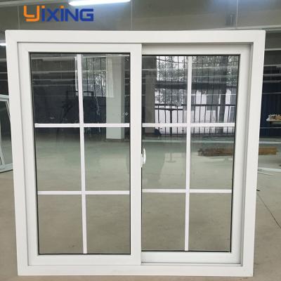 China Sliding Hurricane Proof Hot Selling Double Sliding Windows Glazed Sliding PVC Windows And Glass Door for sale