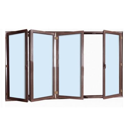 China Horizontal Folding Triple Track Aluminum Storm Windows Sale for sale