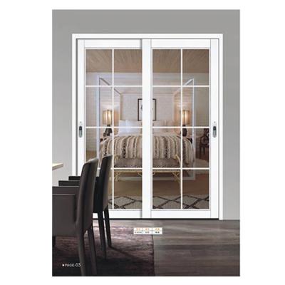 China Modern Hot Sale Cheap Plastic Interior Sliding Glass Door For House for sale