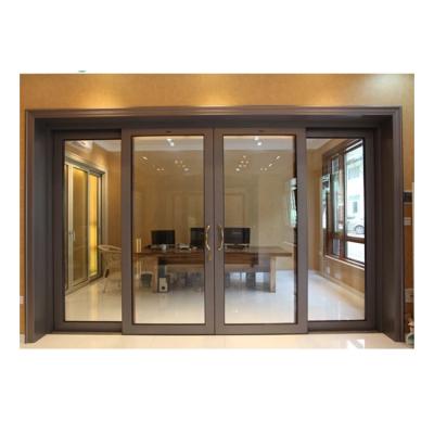 China Thermal Insulation Replacement Modern Construction Aluminum Framed Sliding Glass Door for sale