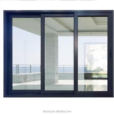 China Modern Simple House Security Aluminum Windproof Glass Sliding Door for sale