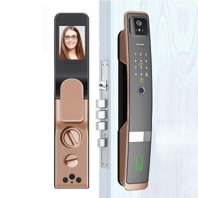 China Tuya APP 10 Languages ​​Voice Tuya APP 10 Languages ​​Voice Recognition Door Electronic Door Lock Wifi Keyless Fingerprint Password Lock With Camera for sale