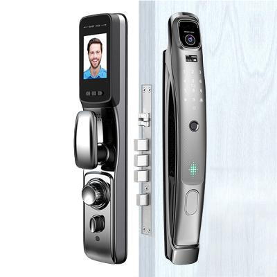 China Factory Good Quality App Tuya Wifi Smart Door Lock 3D Face Recognition Smart Door Handle With Camera Support Tuya APP for sale