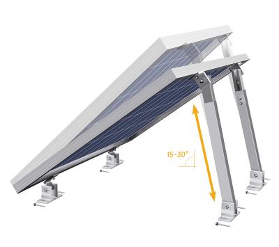 China Adjustable Angle Tilt Aluminum Bracket for Solar Panel Mounting on Flat Metal Roof for sale