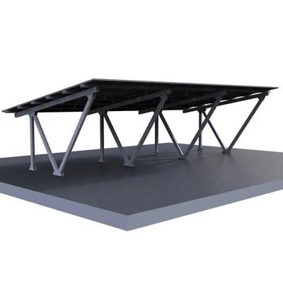 China Sliver or Customization AL6005-T5 Solar Carport with Panels Parking Racking Structure for sale