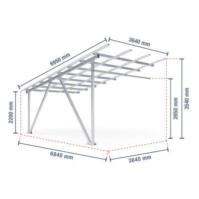 China Aluminum Solar Panel Carport Set Up Your Rooftop and Car System with 25-Year Service Life for sale